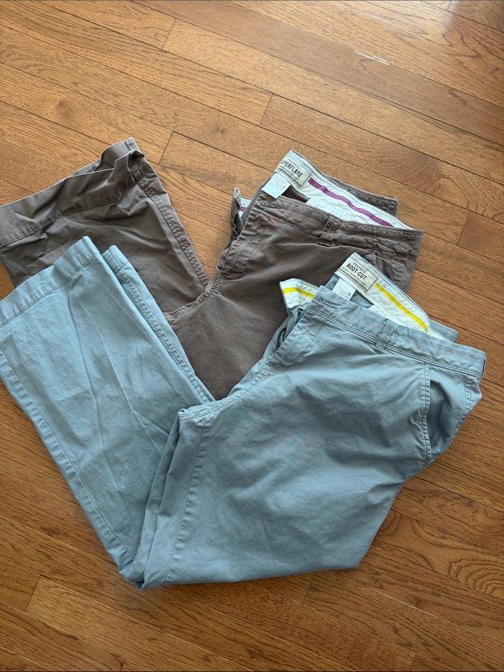 Old Navy Women’s Chinos in Brown and Light Grey